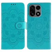 OnePlus 15 Plånboksfodral Mandala Imprinted PU Läder (Blå)