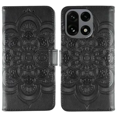 OnePlus 15 Plånboksfodral Mandala Imprinted PU Läder (Svart)