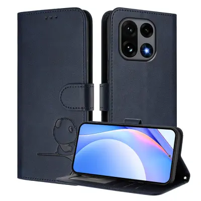 OnePlus 15 Plånboksfodral Panda Imprint RFID Blocking (Blå)