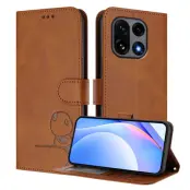 OnePlus 15 Plånboksfodral Panda Imprint RFID Blocking (Brun)