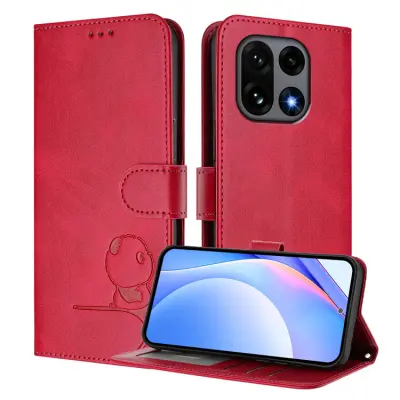 OnePlus 15 Plånboksfodral Panda Imprint RFID Blocking (Rosa)