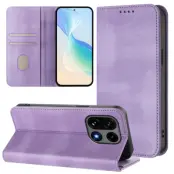 OnePlus 15 Plånboksfodral Retro RFID-Skydd Konstläder (Ljuslila)