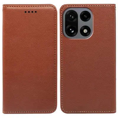 OnePlus 15 Plånboksfodral RFID Blocking Closure Läder (Brun)