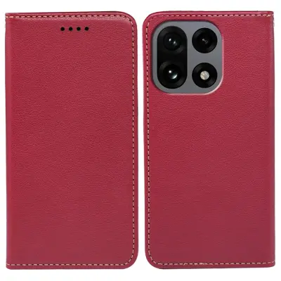 OnePlus 15 Plånboksfodral RFID Blocking Closure Läder (Röd)