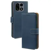 OnePlus 15 Plånboksfodral RFID Blocking Litchi Läder (Blå)