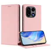 OnePlus 15 Plånboksfodral RFID-Skydd Litchi Konstläder (Rosa)