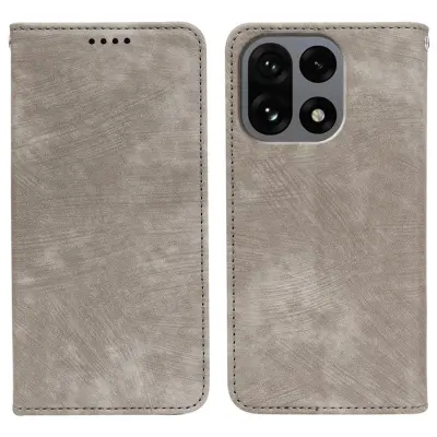 OnePlus 15 Plånboksfodral Strong Striped Läder (Grå)