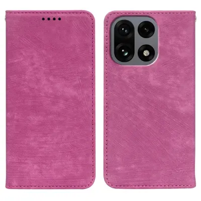 OnePlus 15 Plånboksfodral Strong Striped Läder (Rosa)
