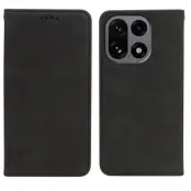 OnePlus 15 Plånboksfodral Strong Striped Läder (Svart)