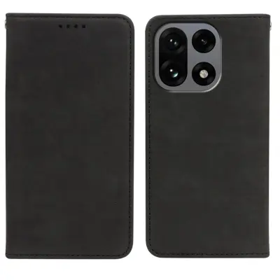 OnePlus 15 Plånboksfodral Strong Striped Läder (Svart)