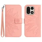 OnePlus 15 Plånboksfodral Sunflower Imprint Konstläder (Rosa)