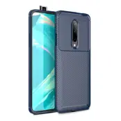 Carbon Fiber Mobilskal till OnePlus 7 Pro - Blå