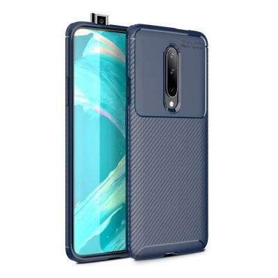 Carbon Fiber Mobilskal till OnePlus 7 Pro - Blå
