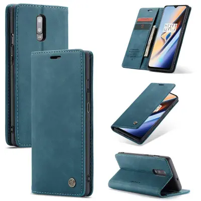 CASEME 013 Flip Wallet Fodral för OnePlus 7 - Blå
