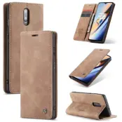 CASEME 013 Flip Wallet Fodral för OnePlus 7 - Brun