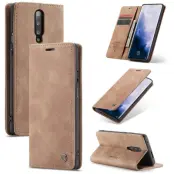 CASEME 013 Series OnePlus 7 Pro Fodral PU Läder Brun