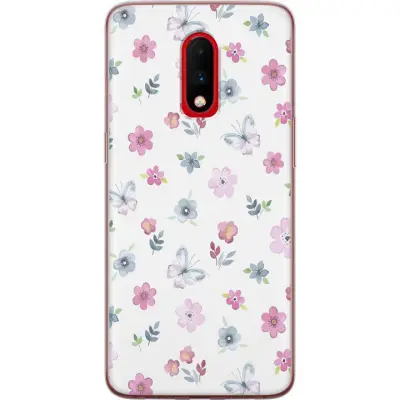 Mobilskal till OnePlus 7 med Blommor och fjärillar