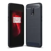 Skal i Kolfiber-look till OnePlus 7 - Blå