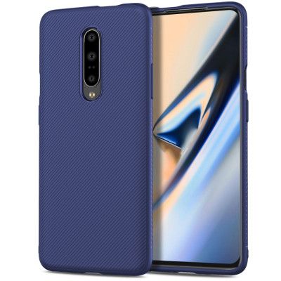 Twill Texture Flexicase Skal till OnePlus 7 Pro - Blå