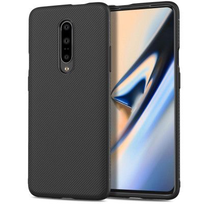 Twill Texture Flexicase Skal till OnePlus 7 Pro - Svart