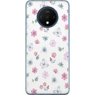 Mobilskal till OnePlus 7T med Blommor och fjärillar