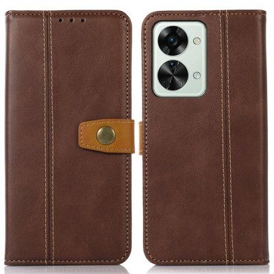 OnePlus Nord 2T 5G Plånboksfodral Dual Magnetic - Brun