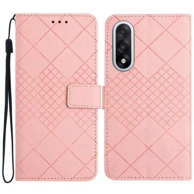 OnePlus Nord 5 Plånboksfodral Litchi Imprint - Rosa