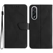 OnePlus Nord 5 Plånboksfodral Präglad Läder - Svart