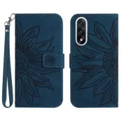 OnePlus Nord 5 Plånboksfodral Sunflower Imprint - Mörkblå