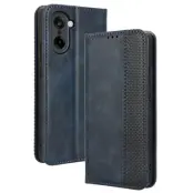 OnePlus Nord CE5 5G Plånboksfodral Retro Texture Konstläder (Blå)