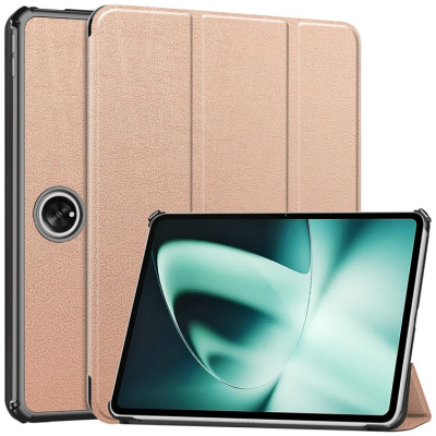 OnePlus Pad Fodral Smart Tri-Fold Stand PU-Läder - Rosa Guld