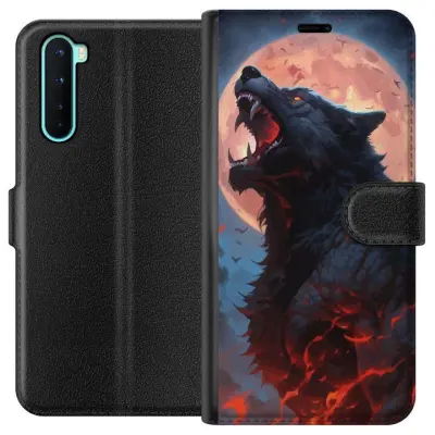 Plånboksfodral till OnePlus Nord med Ylande varg