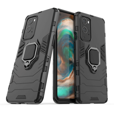 Rugged Kickstand Skal till OnePlus 9 Pro - Svart