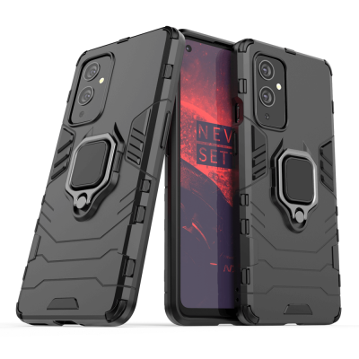 Rugged Kickstand Skal till OnePlus 9 - Svart