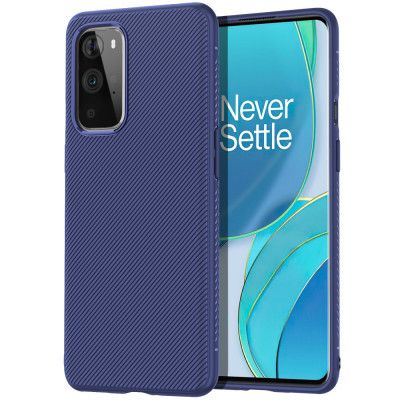 Twill Texture Flexicase Skal till Oneplus 9 - Blå