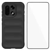 WANLONFENG OnePlus 15 5G Mobilskal med Härdat Glas (Svart)