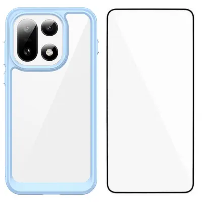 WANLONFENG OnePlus 15 Mobilskal Acrylic med Härdat Glas (Blå)