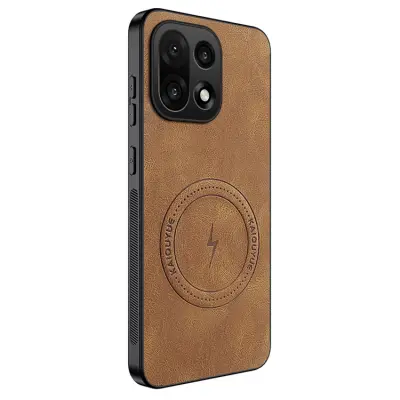 WANLONFENG OnePlus 15 Mobilskal MagSafe SD1 Nappa (Brun)