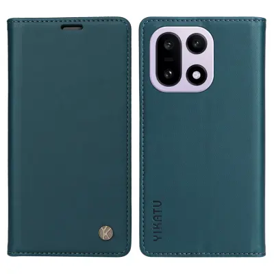 YIKATU OnePlus 15 5G Plånboksfodral Closure Konstläder (Grön)