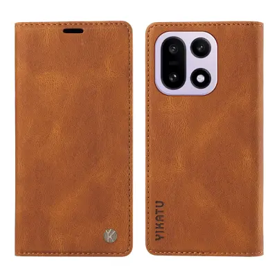 YIKATU OnePlus 15 5G Plånboksfodral Skin-Touch (Brun)