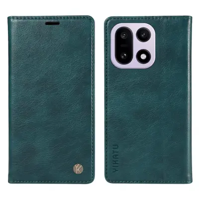 YIKATU OnePlus 15 Plånboksfodral Litchi Closure Läder (Blå)