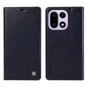 YIKATU OnePlus 15 Plånboksfodral Litchi Closure Konstläder (Marinblå)