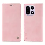 YIKATU OnePlus 15 Plånboksfodral Litchi Closure Konstläder (Rosa)