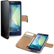 Celly Wallet Case till Samsung Galaxy A3 2016 - Sv/Be