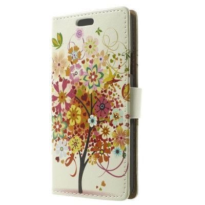 Plånboksfodral till Samsung Galaxy A3 (2015) - Färgrik Blomma Träd