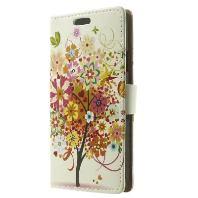 Plånboksfodral till Samsung Galaxy A3 (2015) - Färgrik Blomma Träd