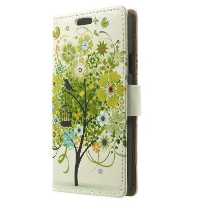 Plånboksfodral till Samsung Galaxy A3 (2015) - Grön Blomma Träd