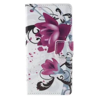 Plånboksfodral till Samsung Galaxy A3 (2016) - Lila Blommor