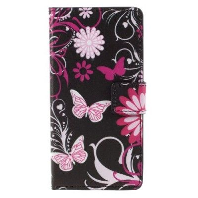 Plånboksfodral till Samsung Galaxy A3 (2016) - Rosa Fjärilar