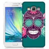 Skal till Samsung Galaxy A3 (2015) - Glad dödskalle - Grön